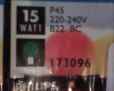B22 15W JAUNE 230V